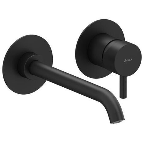 Ravak Espirit - Grifo empotrado de lavabo, montaje de 2 orificios, negro mate X070278