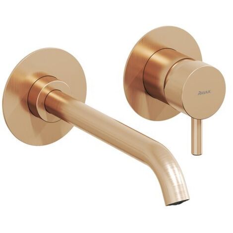 Ravak Espirit - Grifo empotrado de lavabo, para 2 dispositivos, oro rosa cepillado X070352