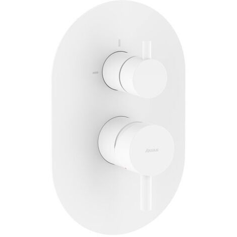 Ravak Espirit - Grifo empotrado para 2 aparatos, blanco mate X070251