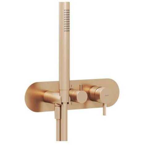 Ravak Espirit - Grifo empotrado, para 2 dispositivos con accesorios, oro rosa cepillado X070361