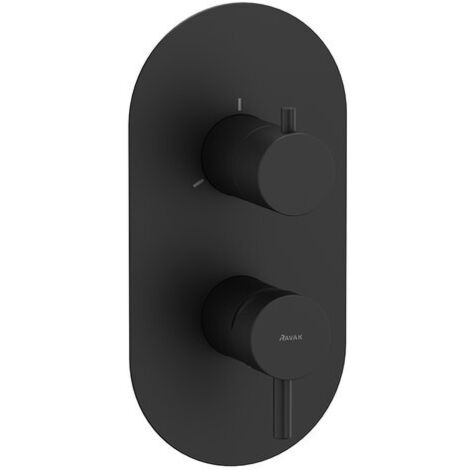 Ravak Espirit - Grifo empotrado, para 3 aparatos, negro mate X070283