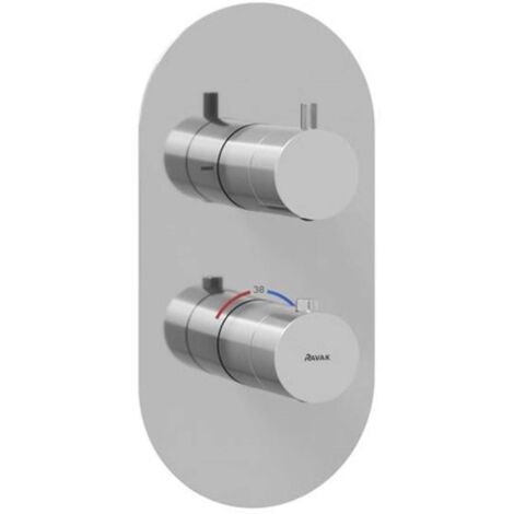 Ravak Espirit - Miscelatore termostatico ad incasso per 2 utenze, cromo X070206