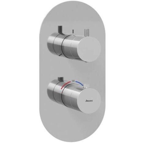 Ravak Espirit - Miscelatore termostatico ad incasso per 3 utenze, cromo X070209