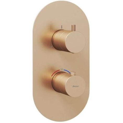 Ravak Espirit - Miscelatore termostatico da incasso per 3 apparecchi, oro rosa spazzolato X070363