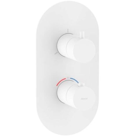 Ravak Espirit - Miscelatore termostatico per 3 utenze, ad incasso, bianco opaco X070252