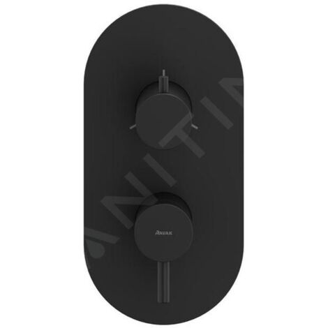 Ravak Espirit - Mitigeur encastré 3 sorties, noir mat X070283