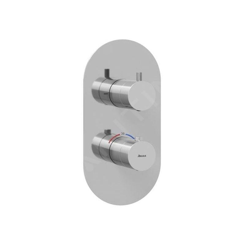 Ravak - Espirit - Mitigeur thermostatique encastré pour 2 sorties, chrome X070206