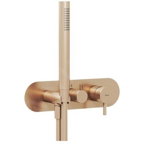 Ravak Espirit - Robinet encastré, pour 3 appareils, avec accessoires, or rose brossé X070356