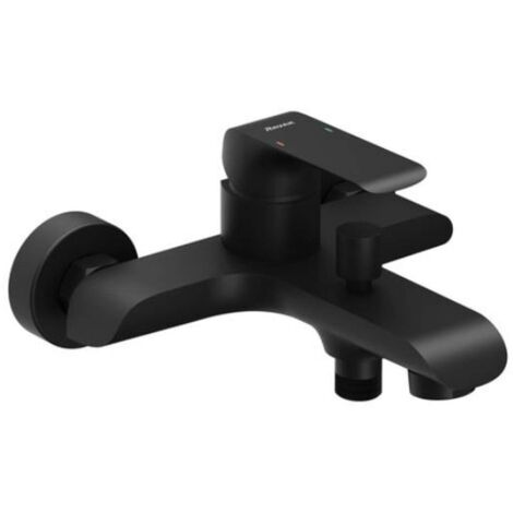 Ravak Flat - Grifo de bañera, negro mate X070175