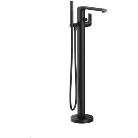 Ravak Flat - Miscelatore a pavimento per vasca da bagno, nero X070441