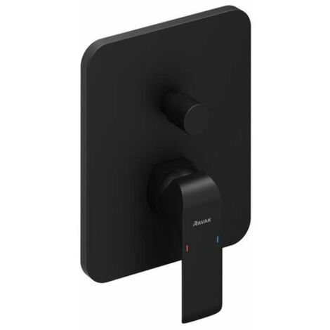 Ravak Flat - Miscelatore ad incasso per 2 utenze, nero opaco X070179