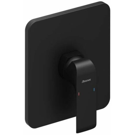 Ravak Flat - Miscelatore doccia ad incasso, nero opaco X070180
