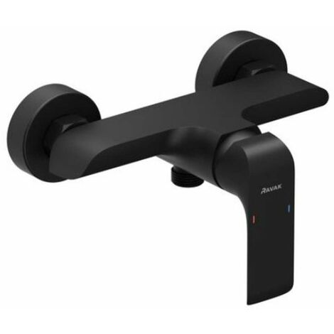 Ravak Flat - Miscelatore doccia, nero opaco X070177
