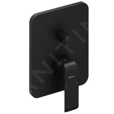 Ravak Flat - Mitigeur encastré pour 2 sorties, noir mat X070179