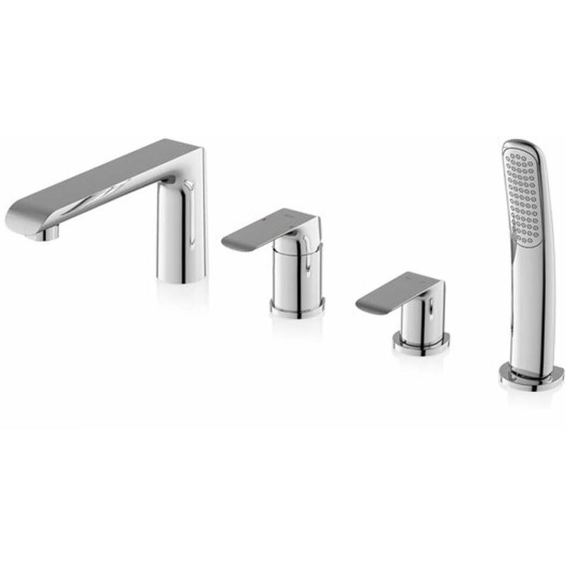 Flat - Mitigeur fl 026.00 sur le bord de la baignoire, installation de 4 trous, chrome X070120 - Ravak