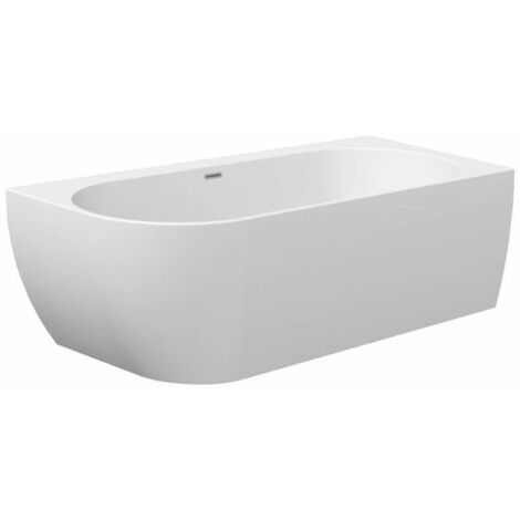 Vasca da bagno semi-autonoma NORA CORNER Acrilico Bianco - 170 x 80 cm -  installazione a sinistra