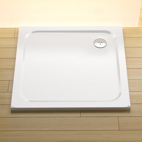 Ravak Galaxy Pro Chrome - Plato de ducha Perseo Pro-90 Cromo, 90x90 cm, blanco XA047701010