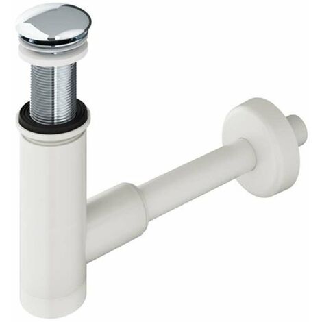 Ravak Garnitures de vidage - Siphon de lavabo avec sortie fixe, blanc/chrome X01723