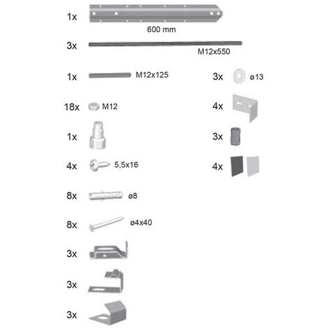 Ravak Kit di montaggio per grembiule da bagno Rosa (B23000100N)