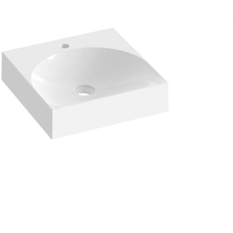 Ravak Lite - Lavamani, 45x45 cm, senza troppopieno, con foro per miscelatore, bianco XJX01245002