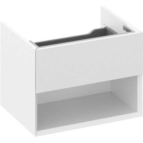 Ravak Lite - Meuble lavabo, 60x45x43 cm, 1 tiroir, blanc brillant X000001855
