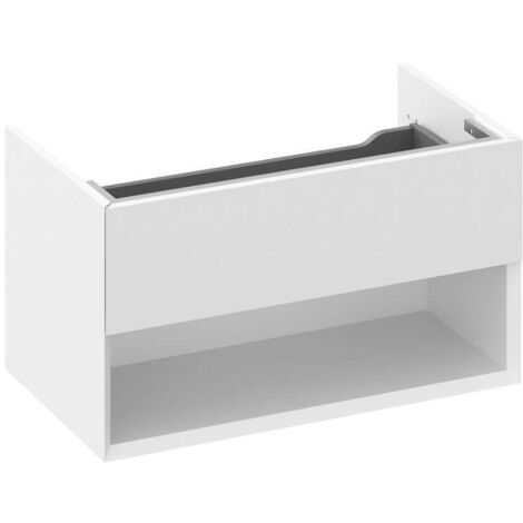 Ravak Lite - Meuble lavabo, 80x45x43 cm, 1 tiroir, blanc brillant X000001861