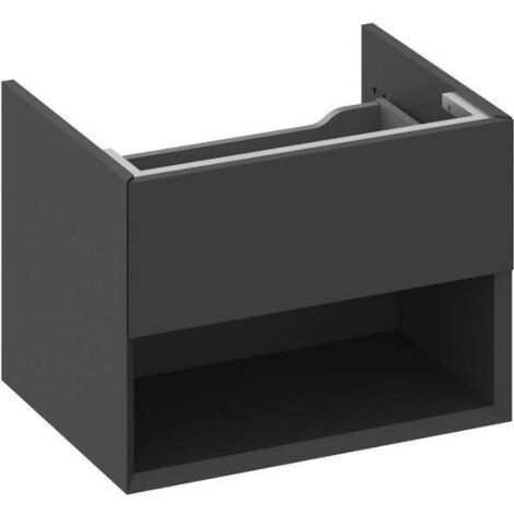 Ravak Lite - Meuble pour lavabo, 60x45x43 mm, 1 tiroir, noir mat X000001856