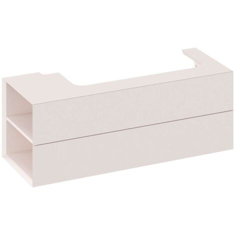 Ravak Lite - Mobile lavabo 120x45x43 cm, 2 cassetti, Alabaster Pink X000001884