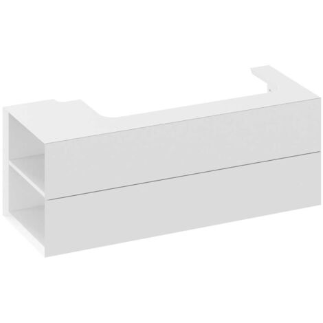Ravak Lite - Mobile lavabo 120x45x43 cm, 2 cassetti, bianco lucido X000001879