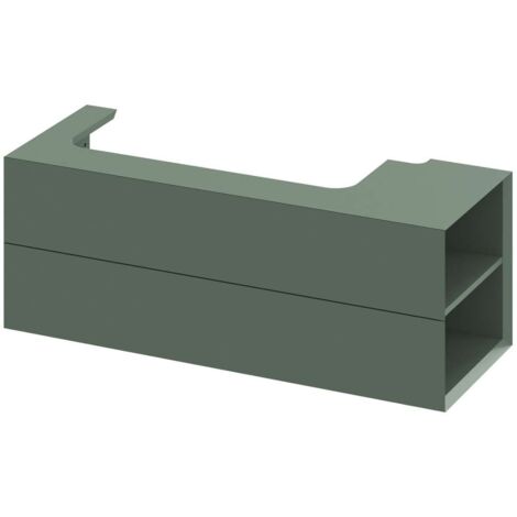 Ravak Lite - Mobile lavabo 120x45x43 cm, 2 cassetti, Grey Green X000001894