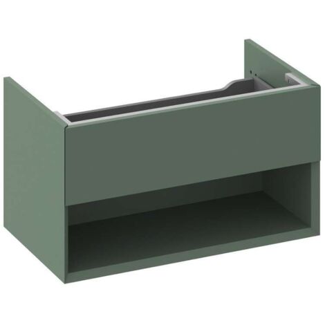 Ravak Lite - Mueble de lavabo 80x45x43 cm, 1 cajón, Grey Green X000001864