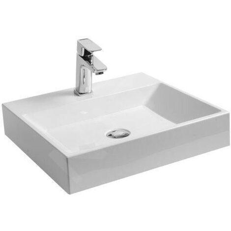 Ravak Natural - Lavabo 500x450 mm, sans trop-plein, avec trou pour robinet, blanc XJO01250000