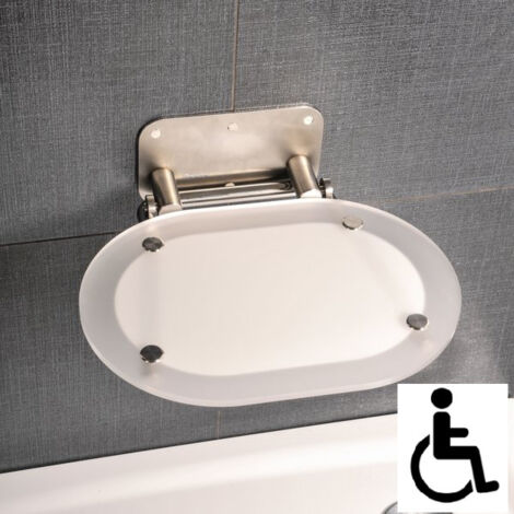 Ravak Ovo Chrom Duschklappsitz für Behinderte in Duschkabine (B8F0000029)
