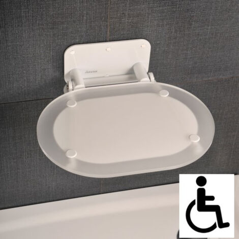 Ravak Ovo Chrome - Sedile pieghevole 410x375x130 mm, cromo/bianco B8F0000028