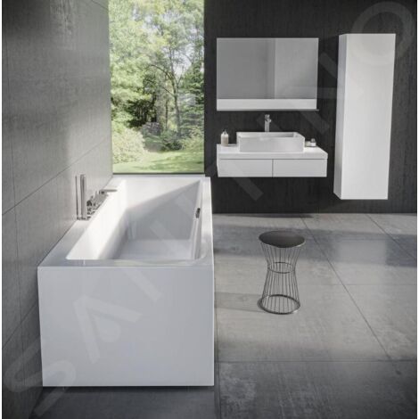 Ravak Panneaux de bain - Panneau latéral pour baignoires, 74 cm, gauche, blanc X000001697