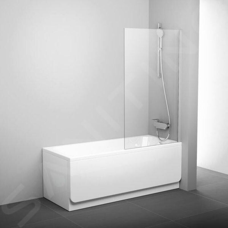Ravak - Pivot - Paroi de baignoire, 80x140 cm, blanc/verre clair 79840100Z1