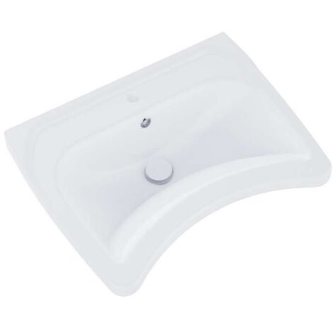 Ravak Safe - Waschtisch barrierefrei 60x49 cm, mit Überlauf, Hahnloch, weiß XJX01160006