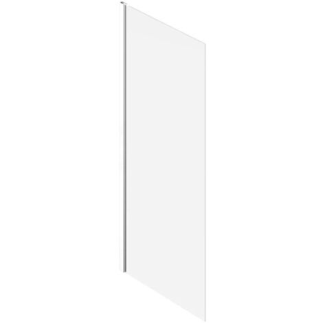 Ravak - Schermo da bagno 80x140 cm, bianco opaco/vetro trasparente 7O840E00Z1