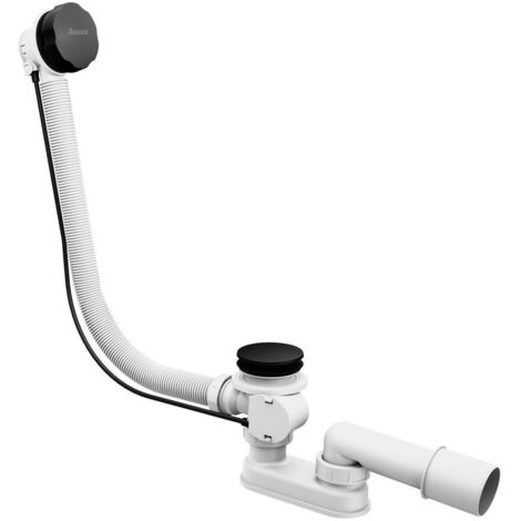 Ravak Sistemas de desagüe - Conjunto de desagüe y rebosadero para bañera, longitud 800 mm, negro X01846