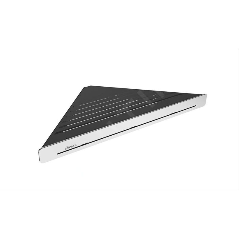 Ravak - Slim - Étagère d'angle, noir / chrome X07P576