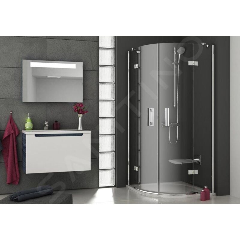 Ravak - SmartLine - Cabine de douche SMSKK4-90, 885-900 mm, chrome/verre clair 3S277A00Y1