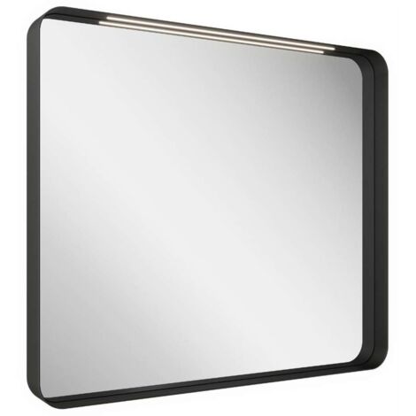 Ravak Strip - Spiegel mit LED-Beleuchtung, 51x71 cm, schwarz X000001569