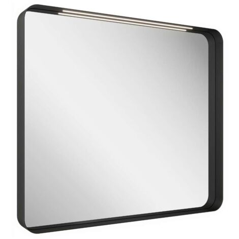Ravak Strip - Spiegel mit LED-Beleuchtung, 81x71 cm, schwarz X000001571