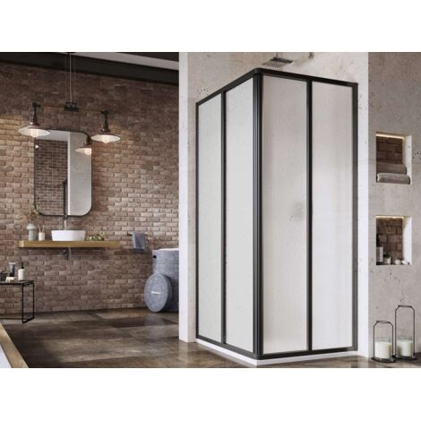 Ravak Supernova - Cabine de douche 80x80 cm, noir/Pearl 14V403O211S