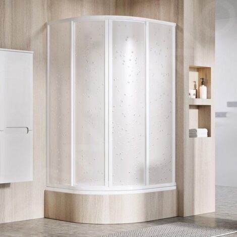 Ravak Supernova - Cabine de douche carrée en quatre parties SKCP4-80 Sabina, 775-795 mm, blanc/Perle 31144V10011