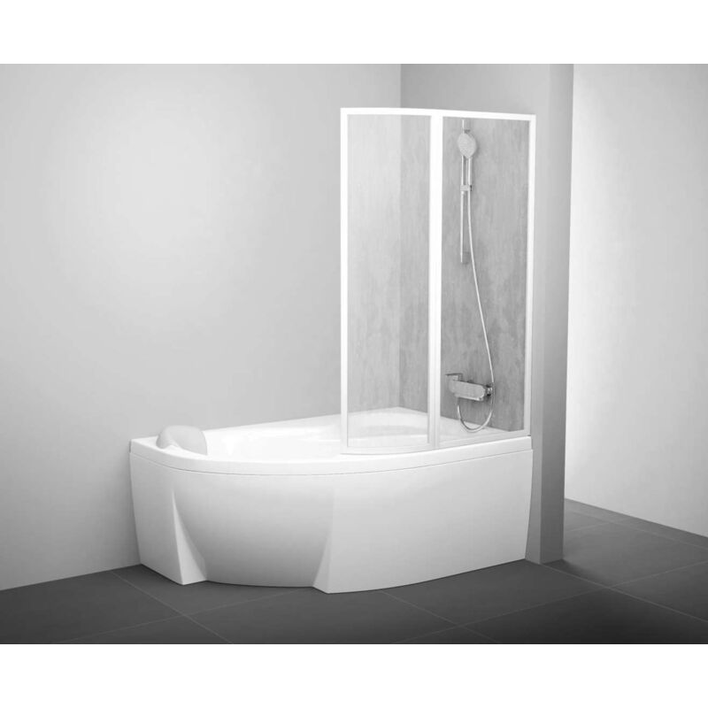 Ravak - Supernova - Pare-baignoire VSK2 Rosa 150 p, droite, blanc/pluie 76P8010041