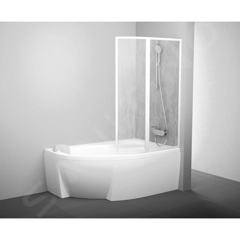 Ravak - Supernova - Pare-baignoire VSK2 Rosa 160 p, droite, blanc/pluie 76P9010041