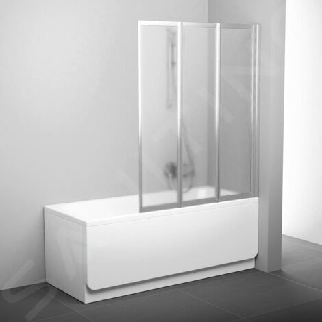 Ravak Supernova - Paroi de baignoire pliante VS3 130, 1296x1400 mm, satin/Grape 795V0U00ZG