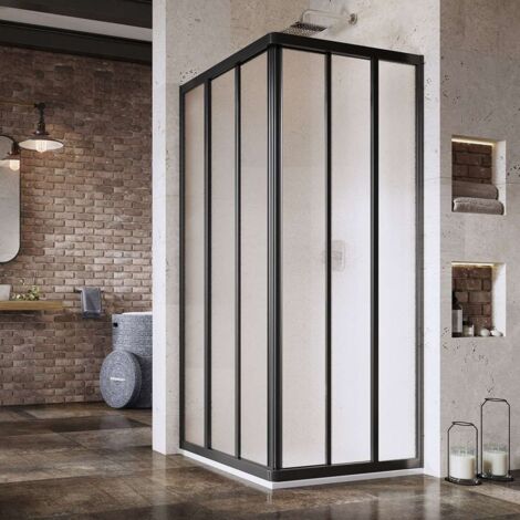 Ravak Supernova - Porta doccia ASRV3-80, 77-79 cm, nero/vetro Grape 15V403R2ZG