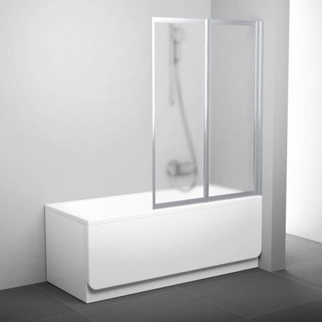 Ravak Supernova - Schermo da bagno pieghevole in due parti VS2 105, 105x140 cm, satinato/Grape 796M0U00ZG